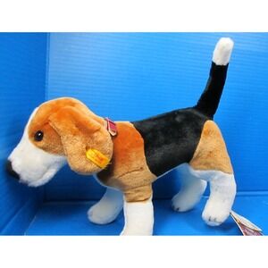 STEIFF AMERICAN KENNEL CLUB Beagle PLUSH DOG 15" Collar Realistic W/Tags